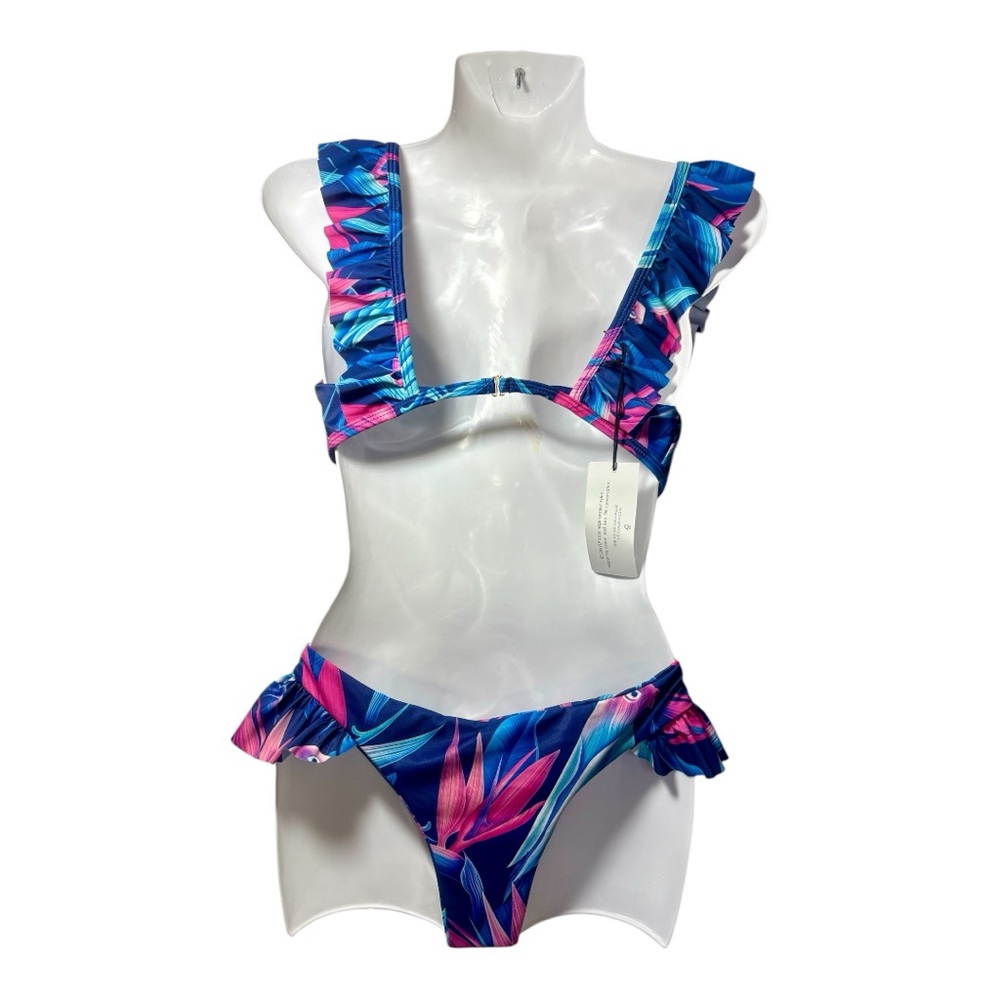 INDIGO SWIMWEAR Tropical Ruffle Bikini Set - Picture 2 of 8